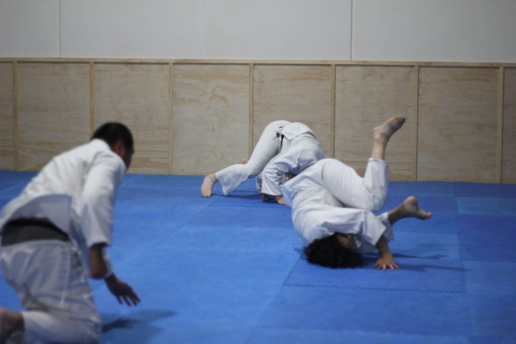 Aikido class at Eltham Martial Arts Academy in Australia.